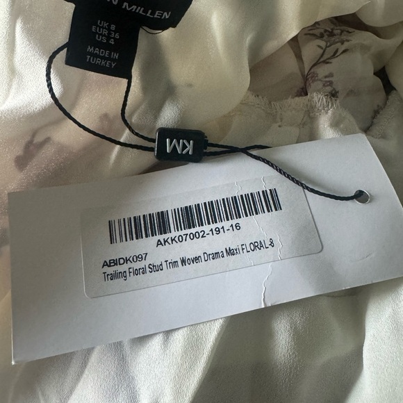 Karen Millen x Lydia Millen Floral Stud Trim Drama Maxi Dress - Picture 8 of 11